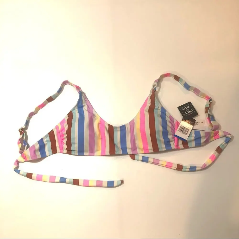 California Waves Junior striped swim top bandeau